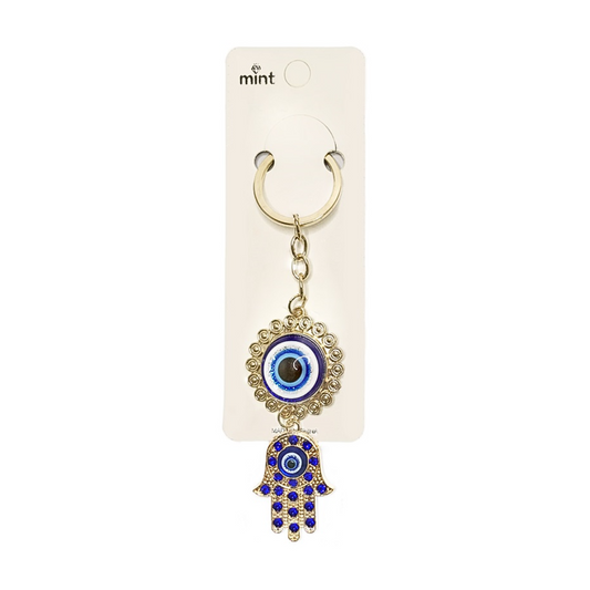 JK43593 - Bling Hamsa Evil Eye Keychain