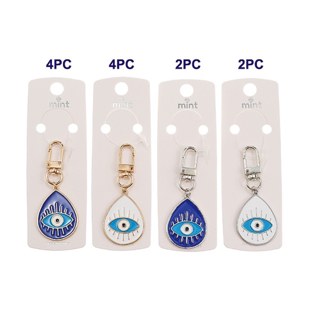 JK44358-Enamel Teardrop Evil Eye Keychain