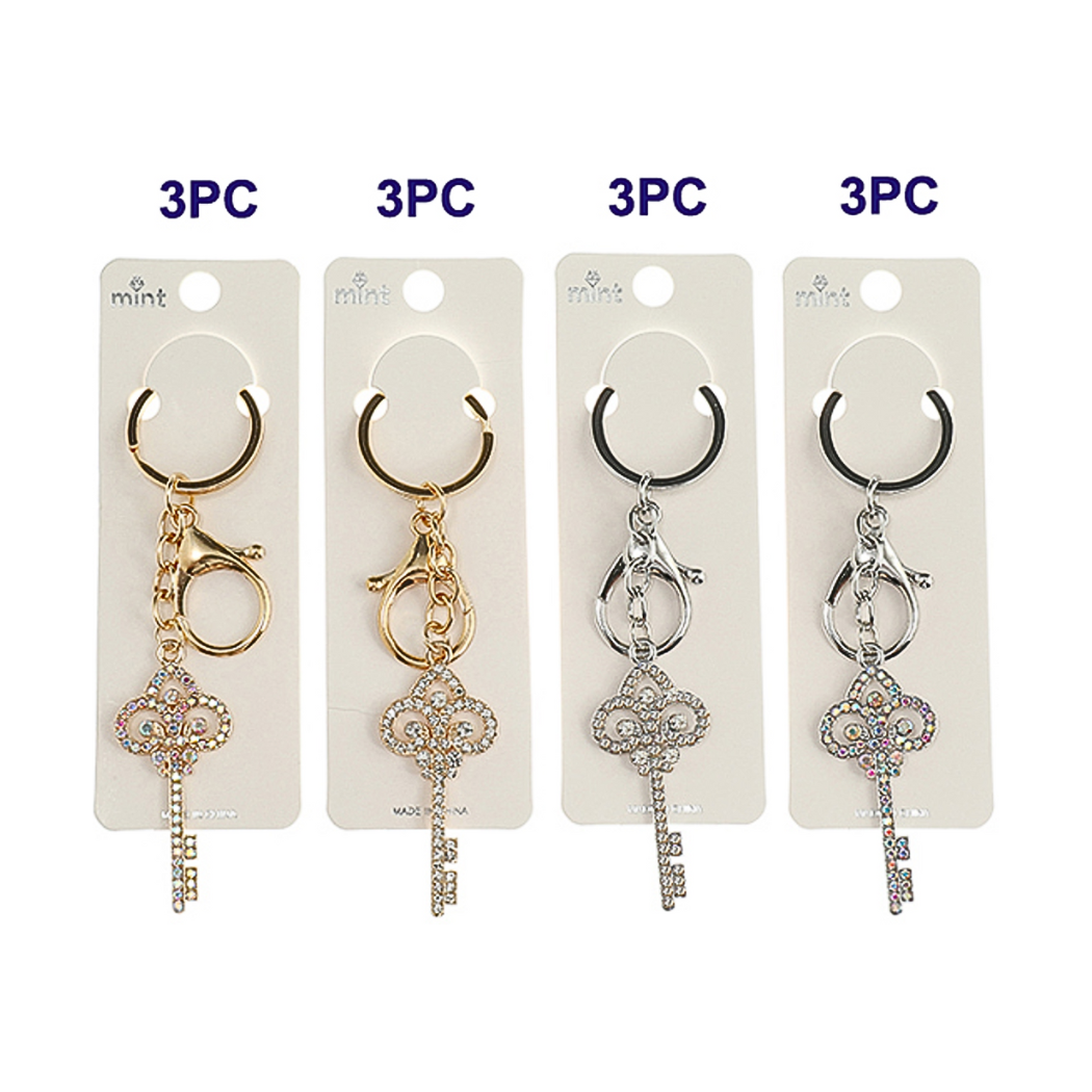 JK44959-Rhinestone Key Keychain