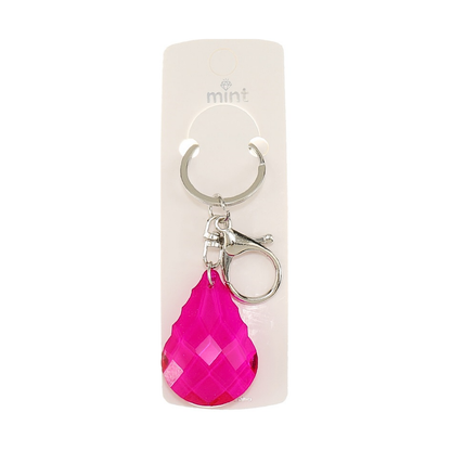 JK47438-Iridescent Crystal Teardrop Keychain