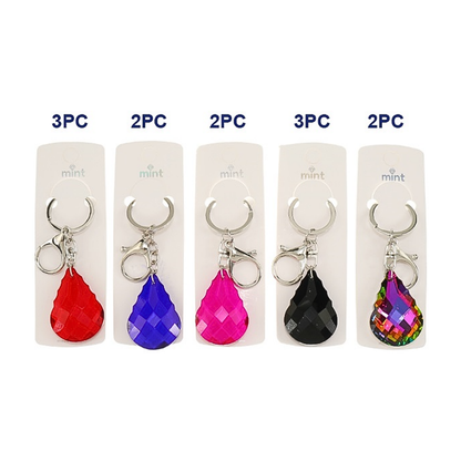 JK47438-Iridescent Crystal Teardrop Keychain