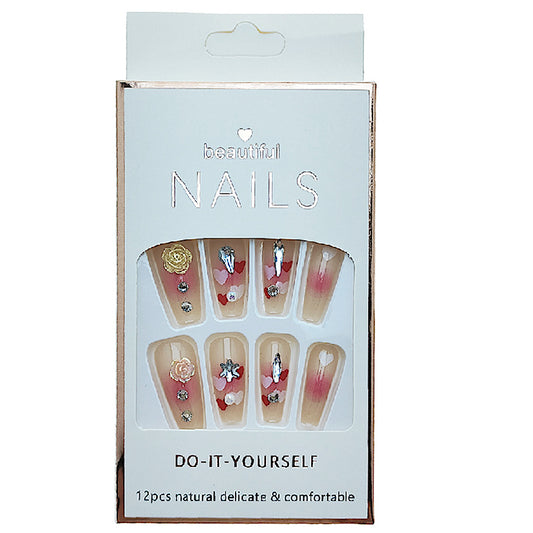 NA099 - Medium Coffin Art Press On Nails