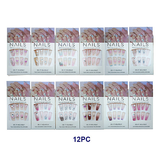 NA100 - Medium Coffin Art Press On Nails