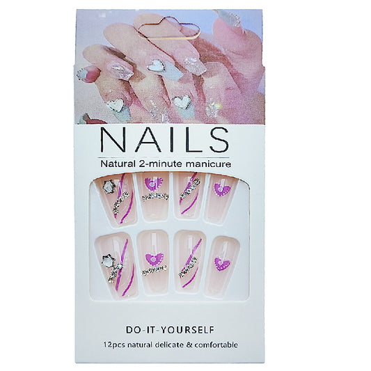 NA100 - Medium Coffin Art Press On Nails