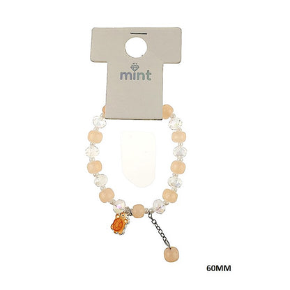 Turtle Charm Bead Stretch Bracelet