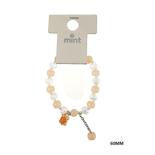 Turtle Charm Bead Stretch Bracelet