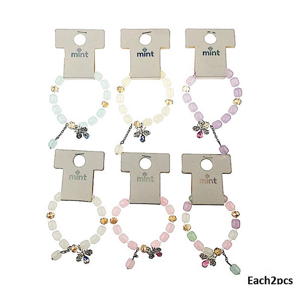 Bee Charm Bead Stretch Bracelet