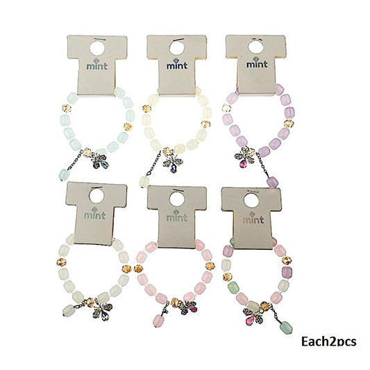 Bee Charm Bead Stretch Bracelet