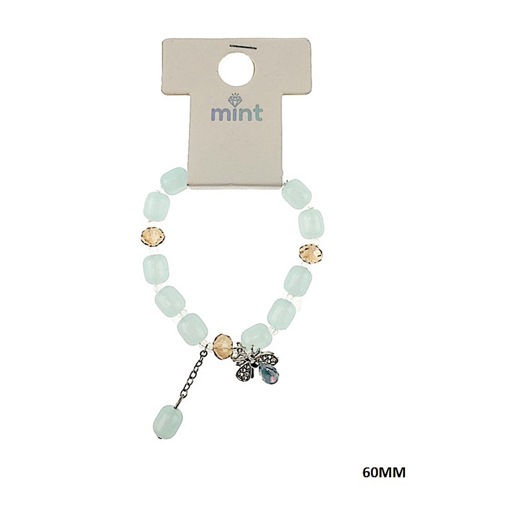 Bee Charm Bead Stretch Bracelet