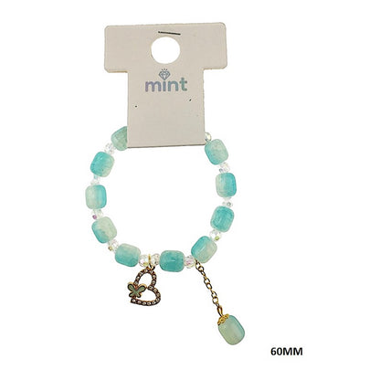 Heart Charm Dangle Bead Bracelet