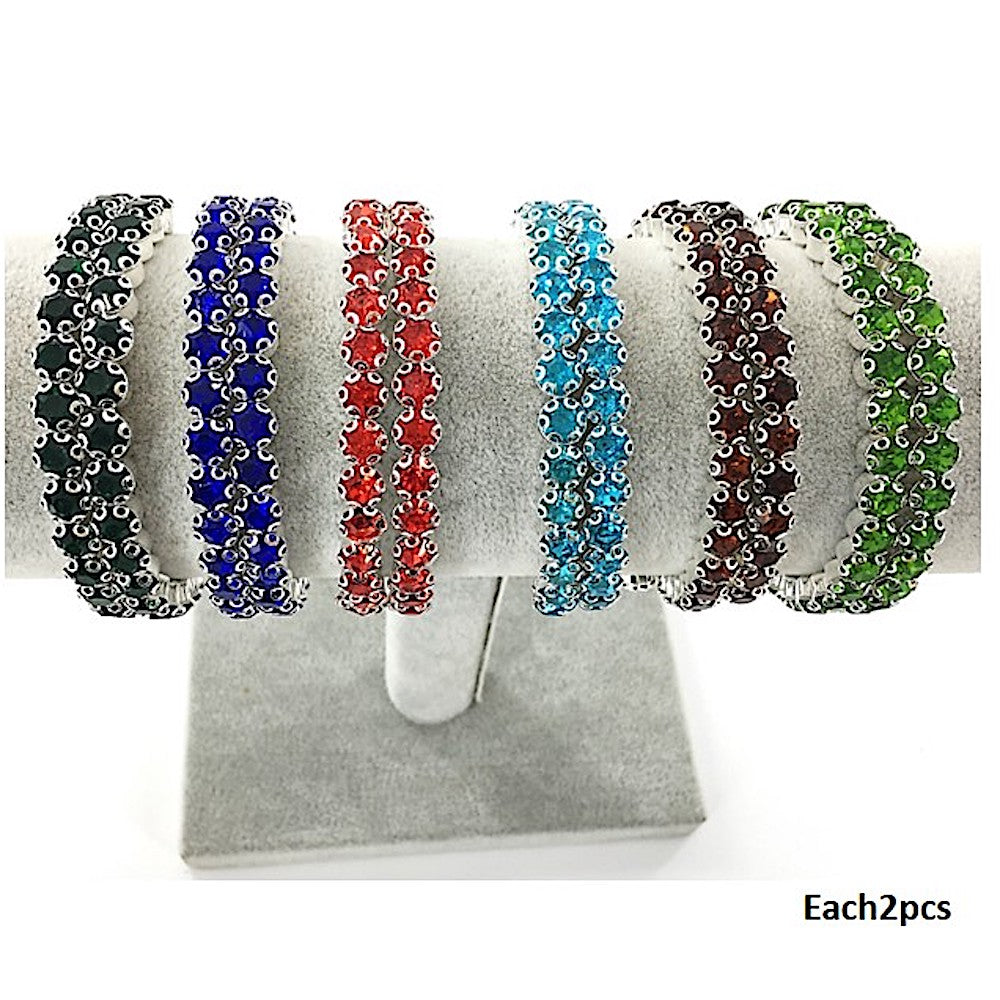 Silver Plated Crystal Cuff Bracelet