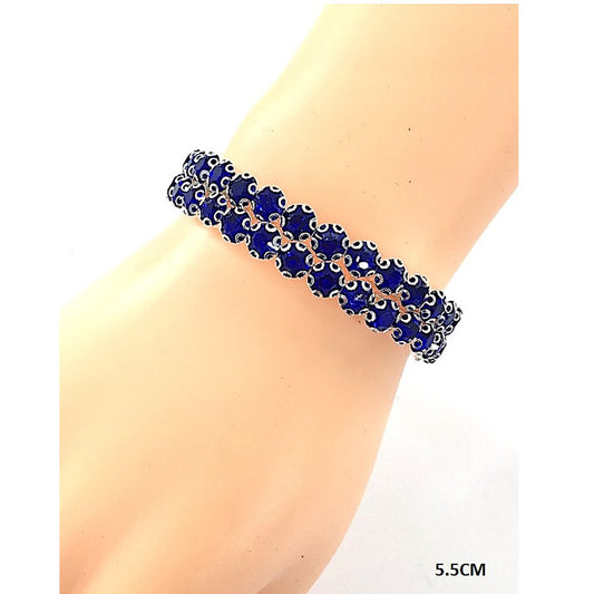 Silver Plated Crystal Cuff Bracelet