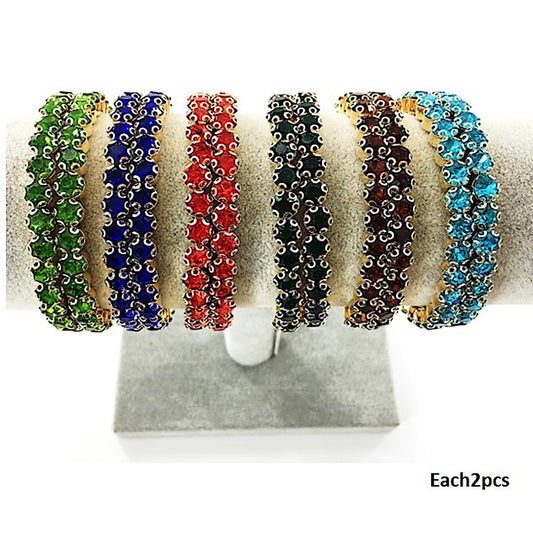 Silver Plated Crystal Cuff Bracelet