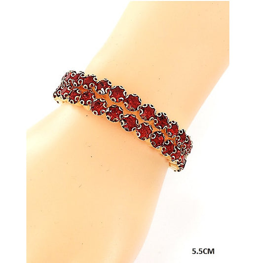 Silver Plated Crystal Cuff Bracelet