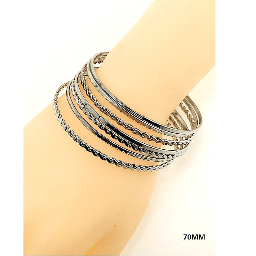 Twist & Flat Bangle Bracelet