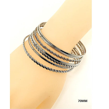 Twist & Flat Bangle Bracelet