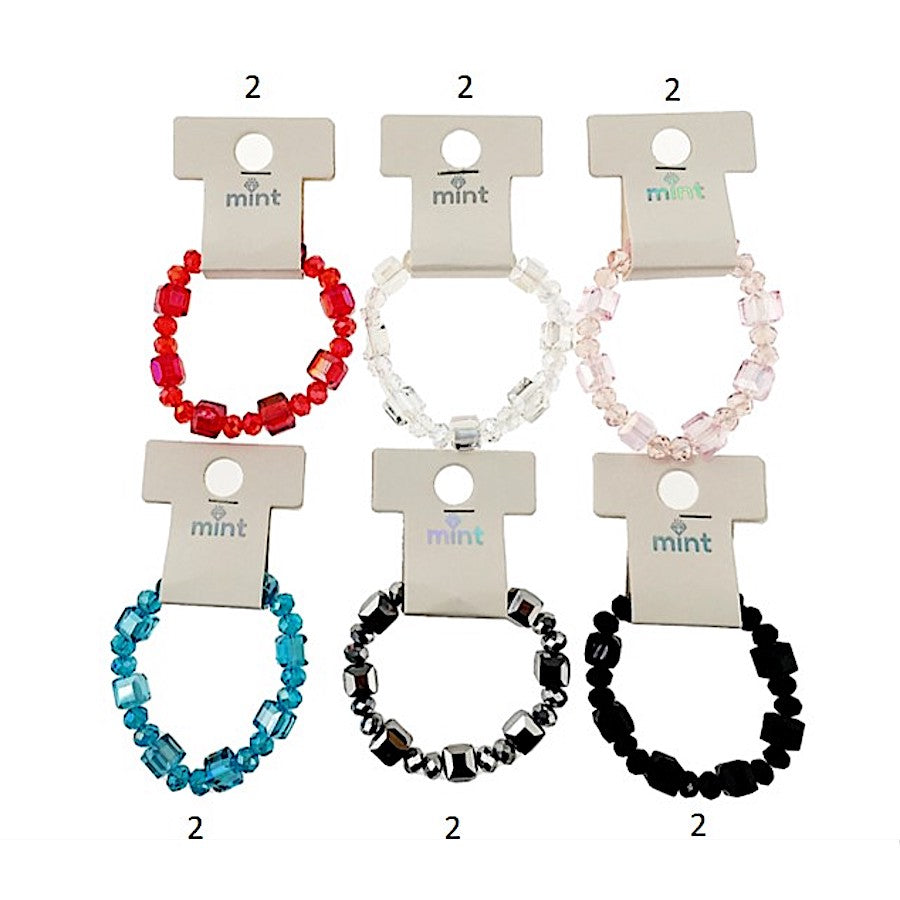 SB174 - Crystal Bead Stretch Bracelet