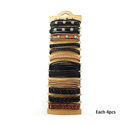 Assorted Adjustable Leather Bracelet