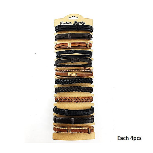 Assorted Adjustable Leather Bracelet