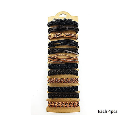 Assorted Adjustable Leather Bracelet