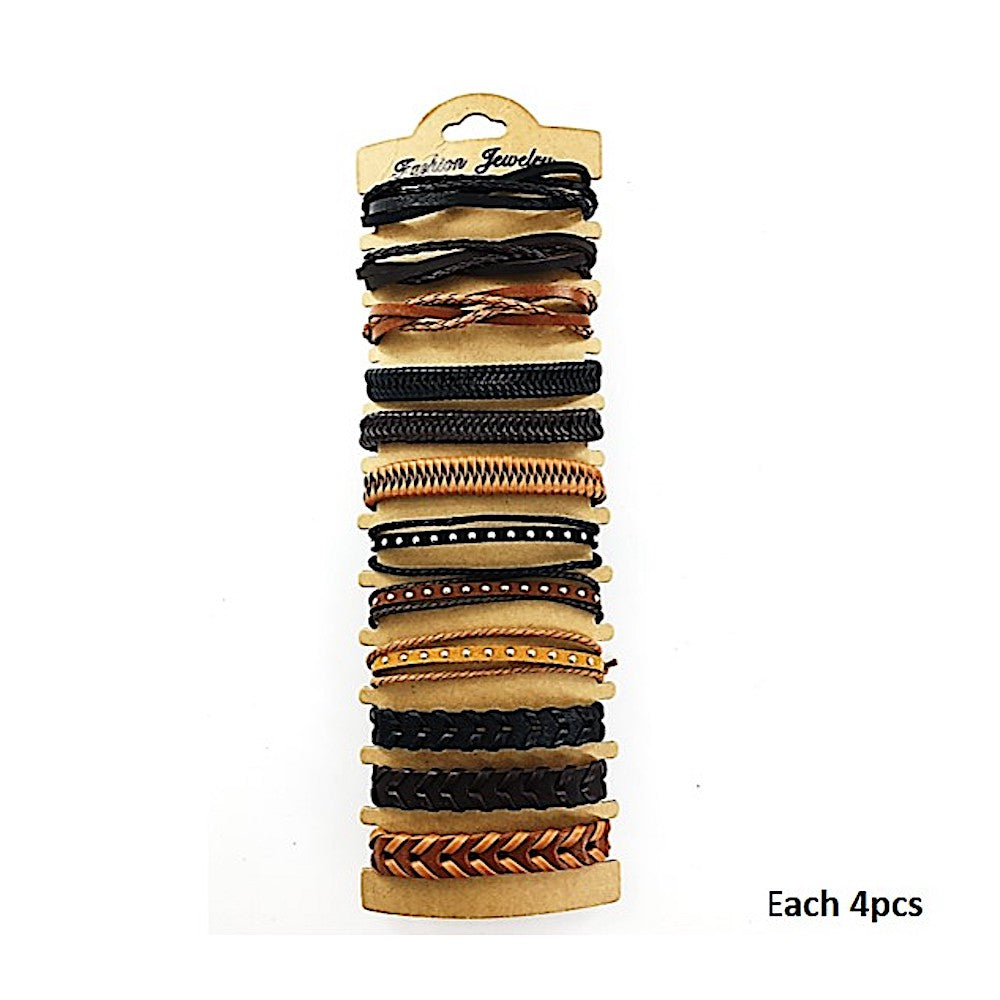 Assorted Adjustable Leather Bracelet