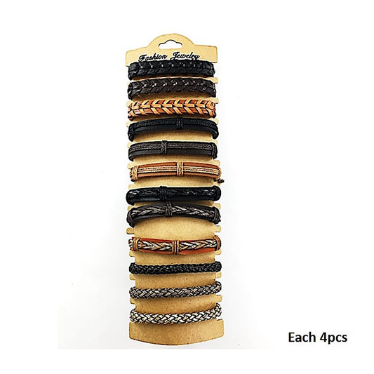 Assorted Adjustable Leather Bracelet