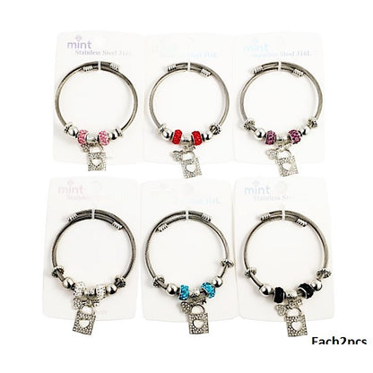 SB251 - Rhinestone Purse Charm Bracelet