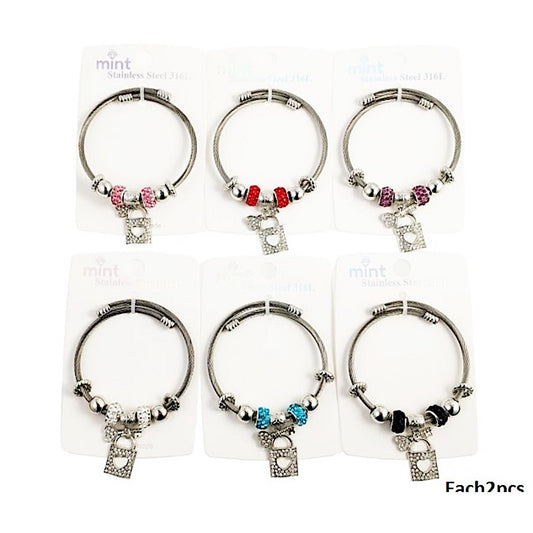 SB251 - Rhinestone Purse Charm Bracelet