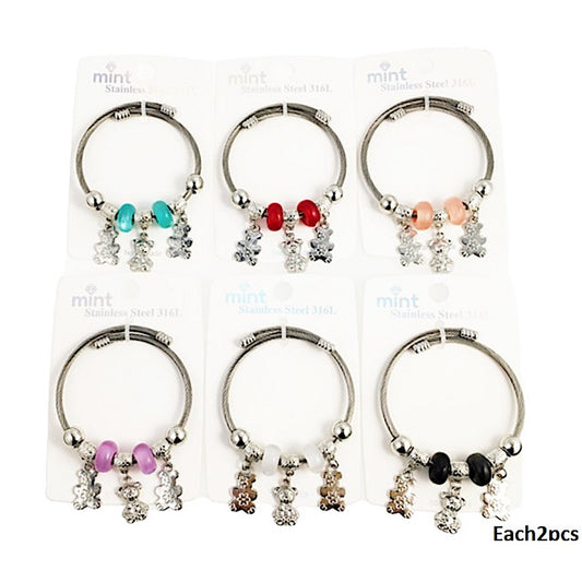 SB257 - Teddy Bear Charm Bracelet