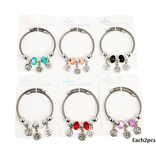 SB268 - Flower Charm Bracelet