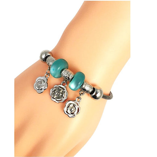SB268 - Flower Charm Bracelet