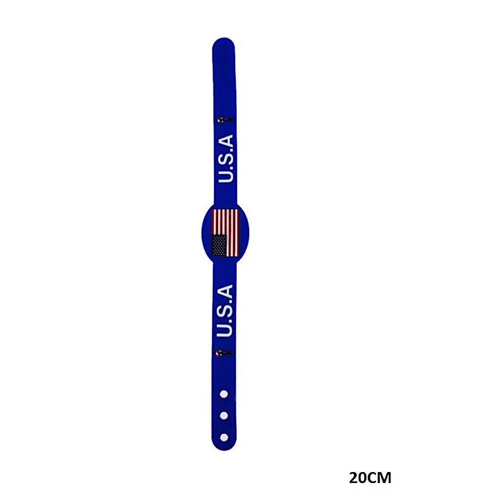 USA Sports Fan Adjustable Silicone Wristband