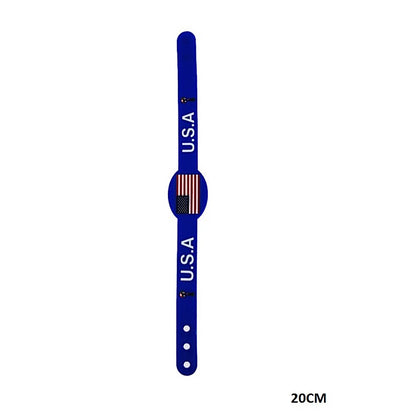 USA Sports Fan Adjustable Silicone Wristband