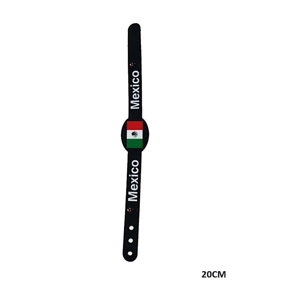 Mexico Sports Fan Adjustable Silicone Wristband