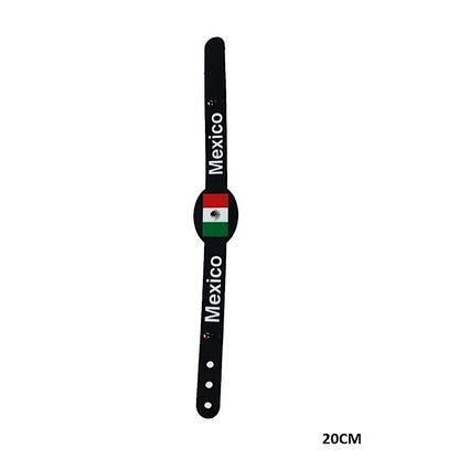 Mexico Sports Fan Adjustable Silicone Wristband