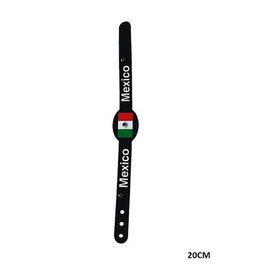 Mexico Sports Fan Adjustable Silicone Wristband