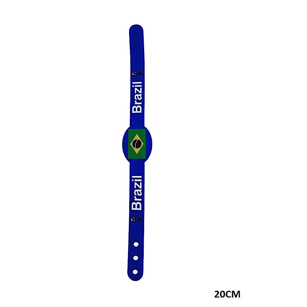 Brazil Sports Fan Adjustable Silicone Wristband