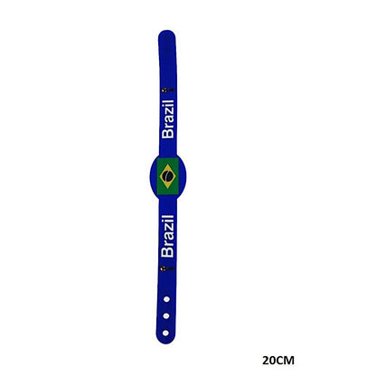 Brazil Sports Fan Adjustable Silicone Wristband