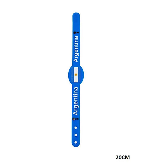 Argentina Sports Fan Adjustable Silicone Wristband