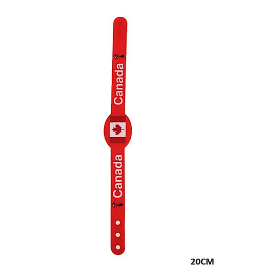 Canada Sports Fan Adjustable Silicone Wristband