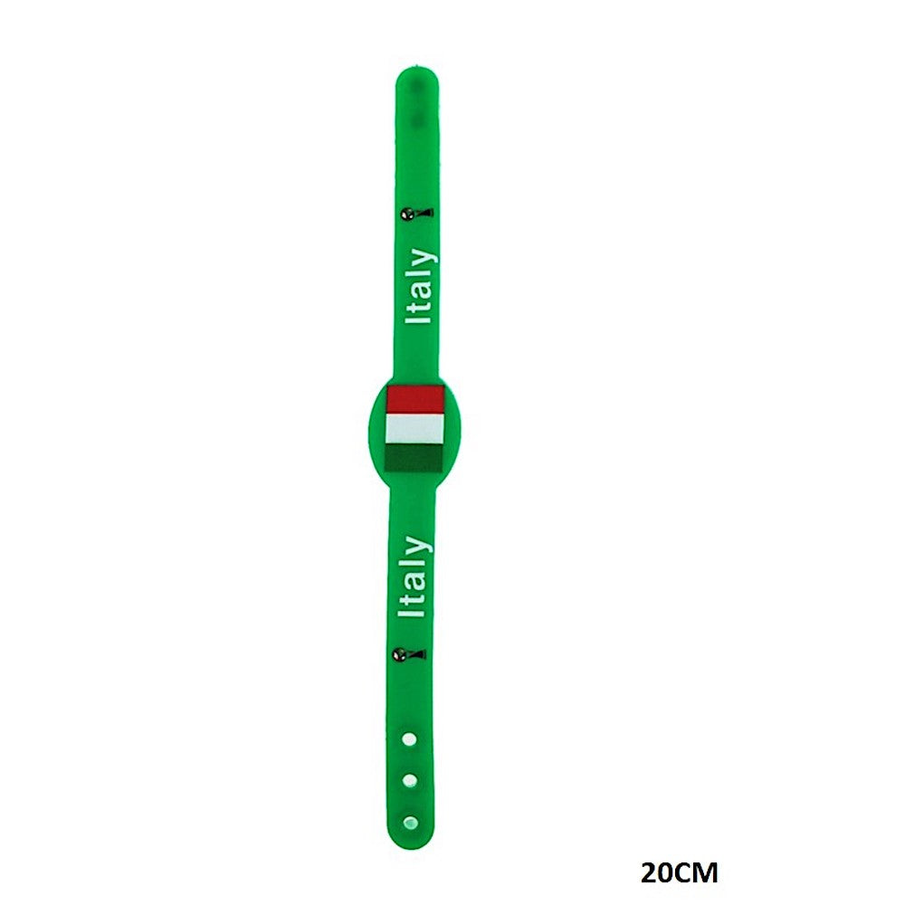 Italy Sports Fan Adjustable Silicone Wristband