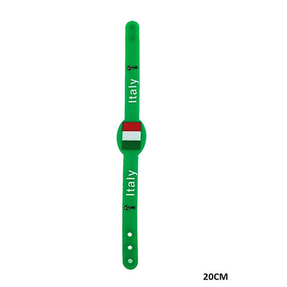 Italy Sports Fan Adjustable Silicone Wristband