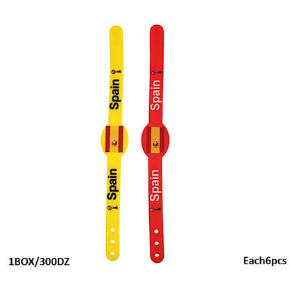 Spain Sports Fan Adjustable Silicone Wristband