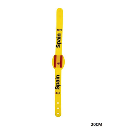 Spain Sports Fan Adjustable Silicone Wristband