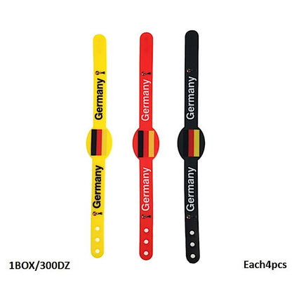 Germany Sports Fan Adjustable Silicone Wristband