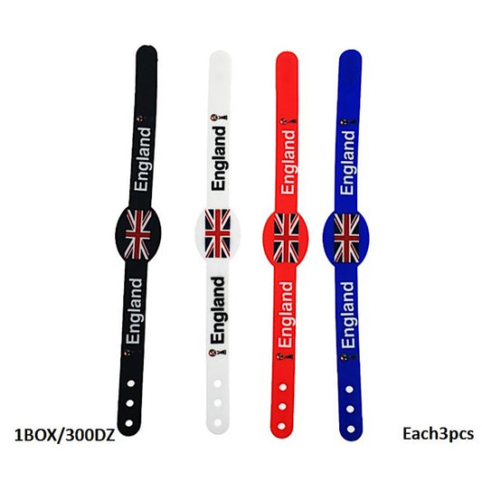 England Sports Fan Adjustable Silicone Wristband
