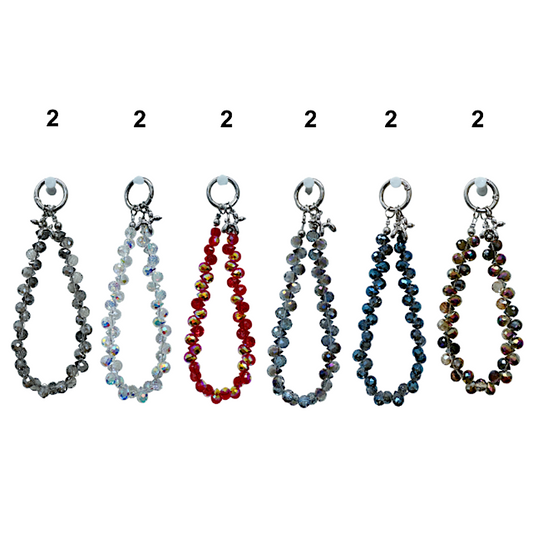 SB208 - Handmade Crystal Phone Charm Strap Keychain