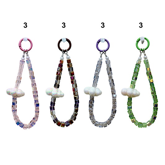 SB225 - Cloud Crystal Phone Charm Strap Keychain