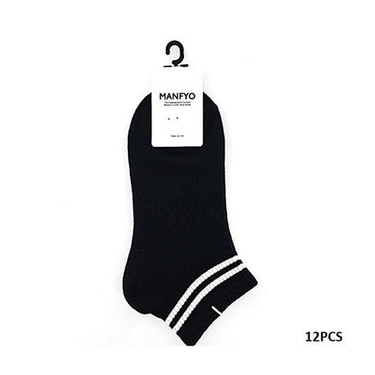 Women's Striped Black Socks