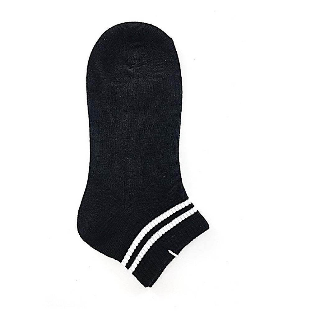 Women's Striped Black Socks